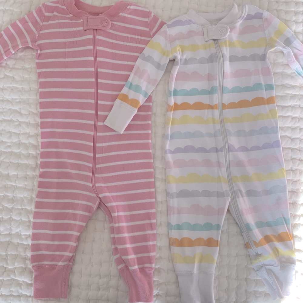 2 Pairs Hanna Andersson Striped Pajamas